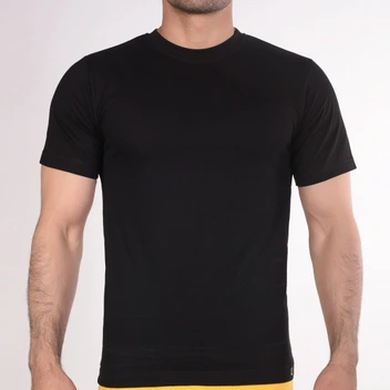 تصویر تی شرت یقه گرد مردانه مشکی 3XL نیکوتن پوش 