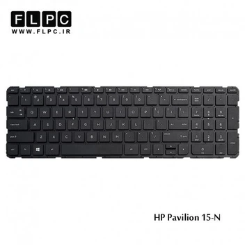تصویر کیبورد لپ تاپ اچ پی HP Pavilion 15-N Laptop Keyboard مشکی-اینتر کوچک-بدون فریم 
