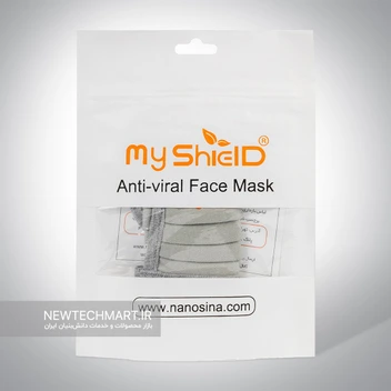 تصویر ماسک پارچه‌ای قابل‌شستشوی ضدویروس و باکتری با الیاف نقره‌ مای‌شیلد با لایه کتان (MyShield) (ماسک نانوسینا) 
