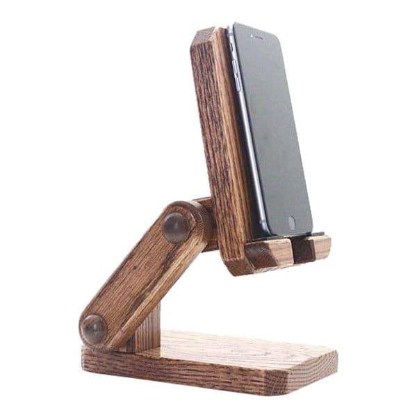 تصویر مشخصات, قیمت و خرید پایه و نگهدارنده گوشی مدل چوبی 