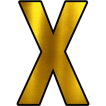 تصویر تابلو راهنما آژنگ طرح حروف انگلیسی مدلX (کد035) 