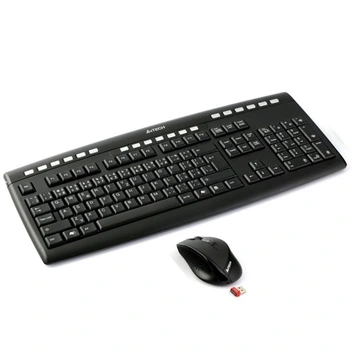 تصویر کیبورد و ماوس بی سیم ای فورتک مدل 9200F ا A4tech 9200F Wireless Keyboard and Mouse A4tech 9200F Wireless Keyboard and Mouse