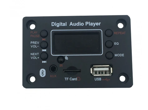 تصویر پخش کننده بلوتوثی 12V پنلی MP3 پشتیبانی از MicroSD و USB با ریموت کنترل مدل G016B 