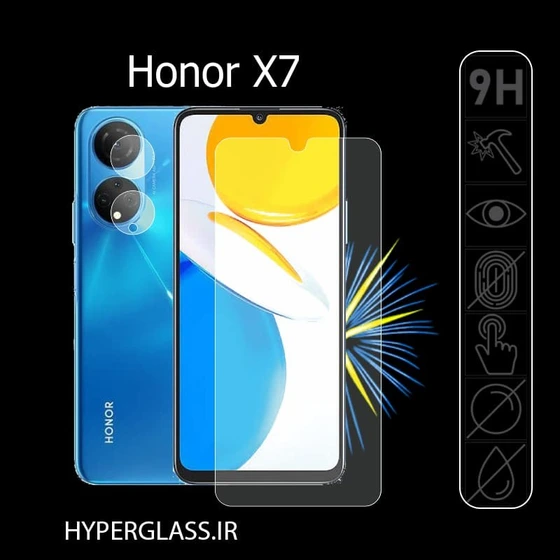 تصویر گلس محافظ صفحه نمایش نانو بلک اورجینال گوشی آنر Honor X7 