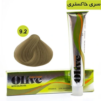 تصویر رنگ موی الیو سری خاکستری شماره Olive 9.2 