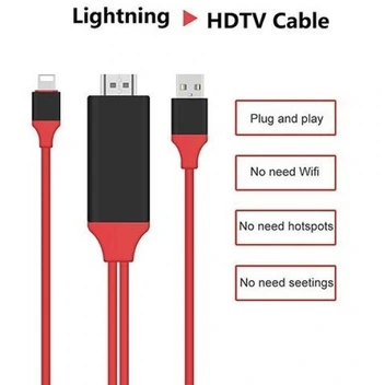 تصویر کابل HDMI به لایتنینگ ONTEN OTN-7575S Plug And Play انتقال تصویر و شارژ 