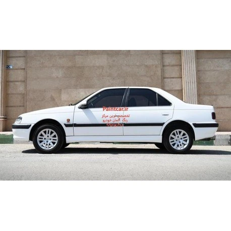 تصویر پژو پارس سفید پک خشگیری و ترمیم رنگ اتومبیل کد رنگ 29020C 