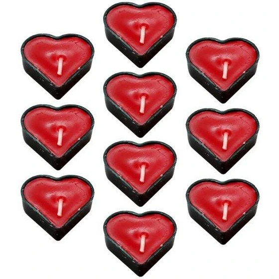 تصویر شمع وارمر طرح قلب کد RF345 بسته 10 عددی 