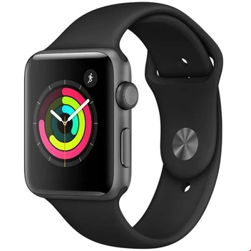 تصویر ساعت هوشمند اپل سری 3 سایز 42 خاکستری  ا apple watch series 3 42mm aluminum white sport band (GPS) apple watch series 3 42mm aluminum white sport band (GPS)