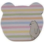 تصویر کاغذ یادداشت پشت چسب دار (استیکی نوت) فانتزی طرح خرس قطبی 