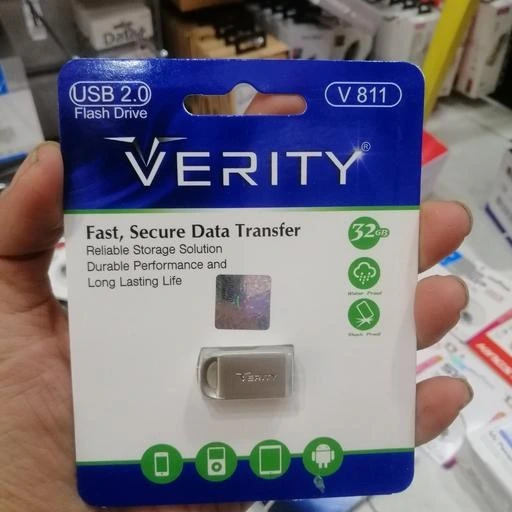 تصویر فلش مموری وریتی مدل V811 ظرفیت 32 گیگابایت ا Verity V811 32GB USB 2.0 Flash Memory Verity V811 32GB USB 2.0 Flash Memory