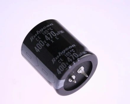 تصویر خازن الکترولیتی 400 ولت 470 میکروفاراد 