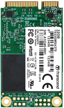 تصویر هارد درایوز اینترنال transcend مدل TS32GMSA370 ظرفیت ۳۲ گیگابایت ا Transcend 32GB SATA III 6Gb/s MSA370 mSATA Solid State Drive (TS32GMSA370) 32 GB Transcend 32GB SATA III 6Gb/s MSA370 mSATA Solid State Drive (TS32GMSA370) 32 GB