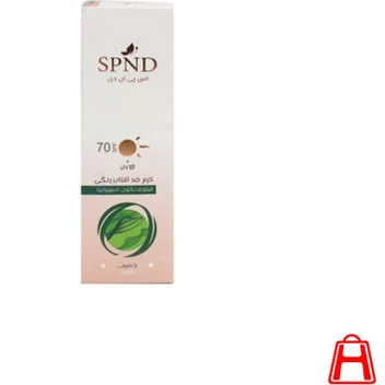 تصویر کرم ضد آفتاب spf70 رنگی حاوی جلبک اسپیرولینا - SPND 