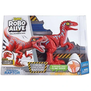 تصویر دایناسور Zuru Robo Alive Rapming Raptor قرمز 