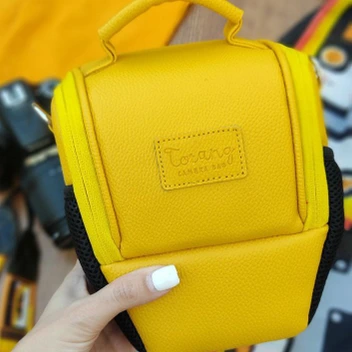 تصویر کیف دوربین پوزه ای ترنگ سایز B  زرد 