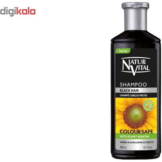 تصویر شامپو حنای رنگی نچرال ویتال مخصوص موهای مشکی حجم 300 میلی لیتر 