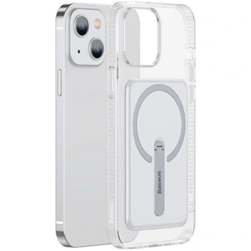 تصویر قاب محافظ مگنتی ژله‌ای بیسوس Baseus ARCX000002 Magnetic Phone Case with a Bracket For iP13 6.1inch 2021 