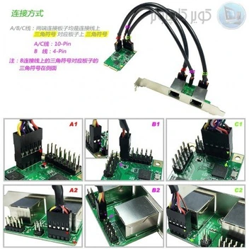 تصویر MINI PCI-E to Ethernet 2port board 