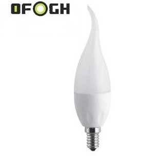 تصویر لامپ شمعی 8w اشکی مهتابی افق ا led lamp bulb 8W ofogh led lamp bulb 8W ofogh