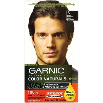 تصویر کیت رنگ مو مردانه گارنیک شماره 3 ا Men Hair Color Cream Kit No 3 Men Hair Color Cream Kit No 3