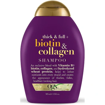 تصویر شامپو بیوتین و کلاژن او جی ایکس OGX  ا OGX Thick & Full Biotin & Collagen Shampoo 385m  OGX Thick & Full Biotin & Collagen Shampoo 385m 