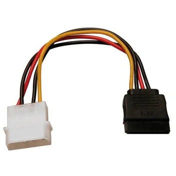 تصویر کابل تبدیل برق ۴ پین به ساتا ا Four Pin Molex to SATA Power Adapter Four Pin Molex to SATA Power Adapter