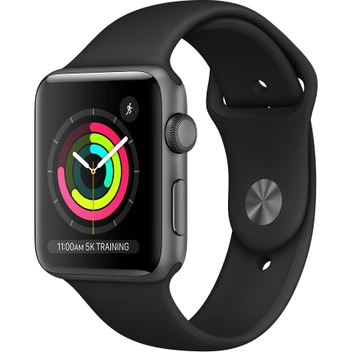 تصویر ساعت هوشمند اپل سری 3 سایز 42 خاکستری  ا apple watch series 3 42mm aluminum white sport band (GPS) apple watch series 3 42mm aluminum white sport band (GPS)