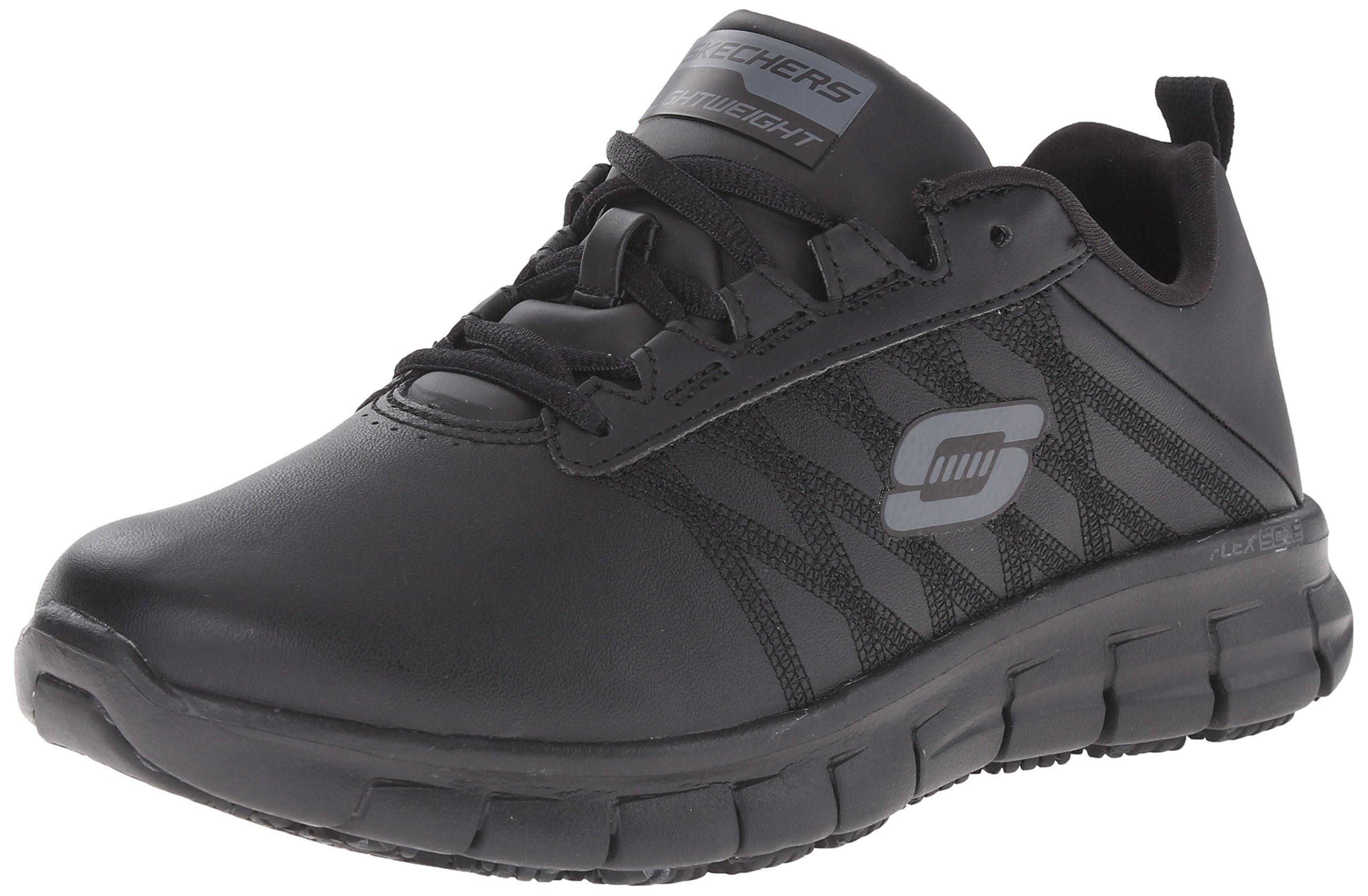 skechers for work women's sure track erath athletic lace slip resistant boot