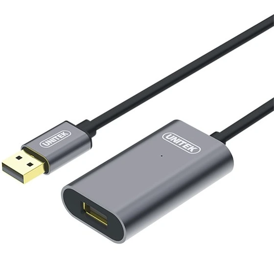 تصویر کابل افزایش طول USB با تقویت کننده یونیتک مدل Y-271 به طول 5 متر ا Y-271 USB Extention Active Cable 5m Y-271 USB Extention Active Cable 5m