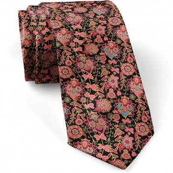 تصویر کراوات مردانه گل وکتور 