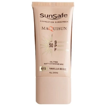 تصویر کرم ضد آفتاب رنگی سان سیف مدل N15 حجم 40 میلی لیتر ا Sunsafe Sunscreen Cream MAQUISUN SPF50 40ml Sunsafe Sunscreen Cream MAQUISUN SPF50 40ml