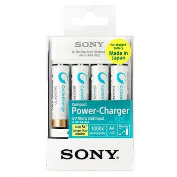 تصویر شارژر باتری سونی مدل 34HHU4K مناسب باتری های AAA / AA ا Sony 34HHU4K Battery Charger Sony 34HHU4K Battery Charger