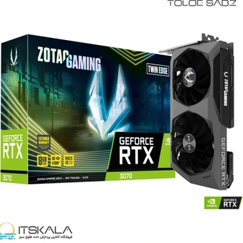 تصویر کارت گرافیک زوتک RTX 3070 Twin Edge 8G  ا  Zotac GeForce RTX 3070 Twin Edge 8G Gaming Graphics card    Zotac GeForce RTX 3070 Twin Edge 8G Gaming Graphics card  