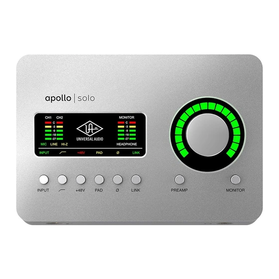 تصویر کارت صدا Universal Audio Apollo Solo USB Heritage Edition ا Universal Audio Apollo Solo USB Heritage Edition  Universal Audio Apollo Solo USB Heritage Edition 