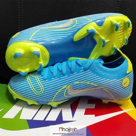 تصویر کفش فوتبال نیم ساق نایک NIKE آبی کد VM218 