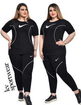 تصویر تیشرت شلوار ورزشی سایز بزرگ زنانه NIKE ا Nike Big size womens Tshirt sports pants Nike Big size womens Tshirt sports pants