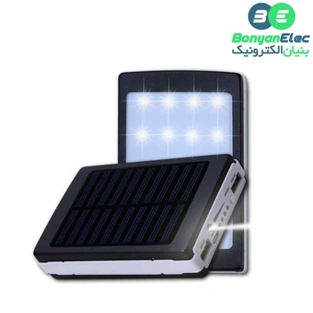 تصویر کیس پاوربانک خورشیدی LED دار 5 باتری 
