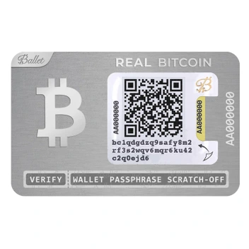 تصویر کیف پول سخت افزاری غیر الکترونیکی بَلِت مدل Ballet Real Bitcoin 