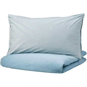 تصویر سرویس کاور روتختی دو نفره IKEA |مدل BLÅVINDA| آبی روشن- زمان تحویل 2 تا 3 هفته کاری ا BLÅVINDA Duvet cover and 2 pillowcases, light blue BLÅVINDA Duvet cover and 2 pillowcases, light blue