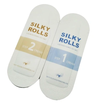 تصویر مواد شماره 1 و 2 لیفت مژه و ابرو سیلکی رولز Silky Rolls Eyelash Flying Cream 