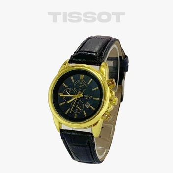 تصویر ساعت مچی زنانه Tissot  و دستبند چرمی هدیه 