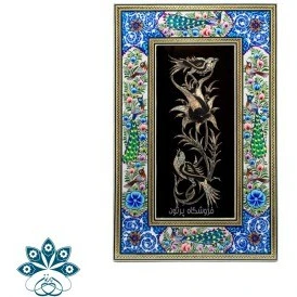 تصویر تابلو قلم‌زنی اصفهان با قاب زیبای نگارگری 