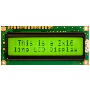 تصویر LCD کاراکتری 16*2 سبز با بک لایت 