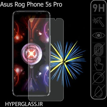 تصویر گلس محافظ صفحه نمایش اورجینال گوشی ایسوس راگ فون ROG Phone 5s Pro 