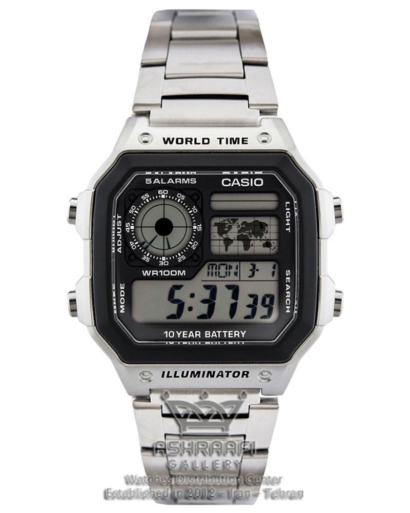 تصویر ساعت مچی مردانه کاسیو مدل AE1200WHD-1A ا Casio Men's AE1200WHD-1A Stainless Steel Digital Watch Casio Men's AE1200WHD-1A Stainless Steel Digital Watch