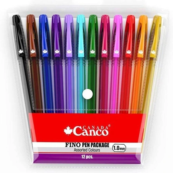 تصویر خودکار کنکو رنگی Canco Fino 1mm بسته ۱۲ عددی ا Canco Fino 1mm Pen Canco Fino 1mm Pen