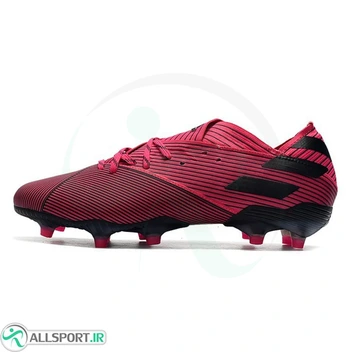 تصویر کفش فوتبال آدیداس نمزیز طرح اصلی  صورتی مشکی سفید Adidas Nemeziz 19.1 FG Pink Black White 