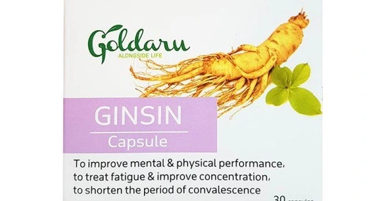 تصویر کپسول جین سین گل دارو 30 عددی ا GOLDARU Ginsin Herbal Capsules GOLDARU Ginsin Herbal Capsules