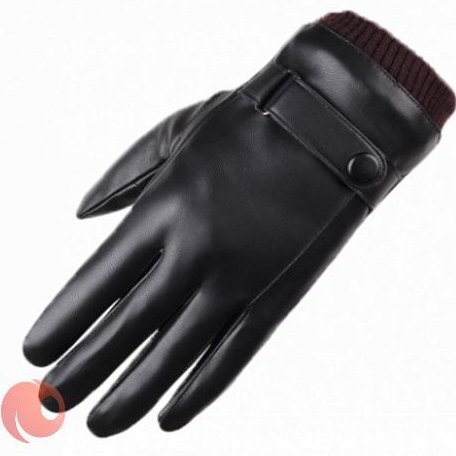 تصویر دستکش چرمی مناسب برای کار با صفحه لمسی موبایل 